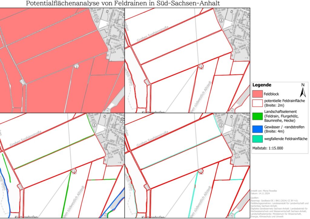 Grafik zur Potentialflächenanalyse von Feldrainen in Süd-Sachsen-Anhalt